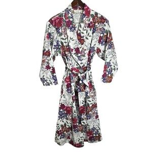 Victoria's Secret Gold Label Vintage Floral 100% Cotton Robe Size Small
